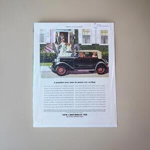 Vintage Collectible Original Ephemera Print Chevrolet Ad Magazine 1931